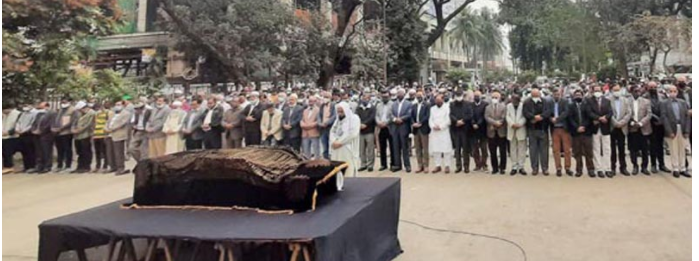 জাতীয় প্রেসক্লাবে সাংবাদিক পীর হাবিবের জানাজা অনুষ্ঠিত