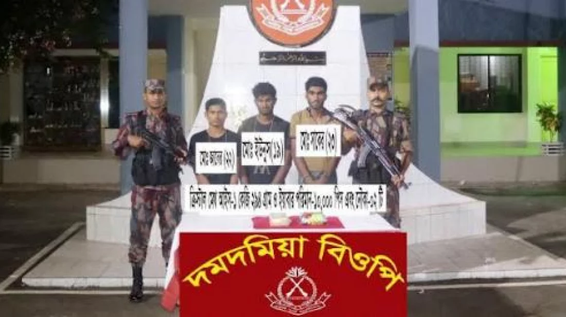 বিজিবি ও মাদক কারবারির মধ্যে  গোলাগুলি ২ লাখ পিস ইয়াবা উদ্ধার