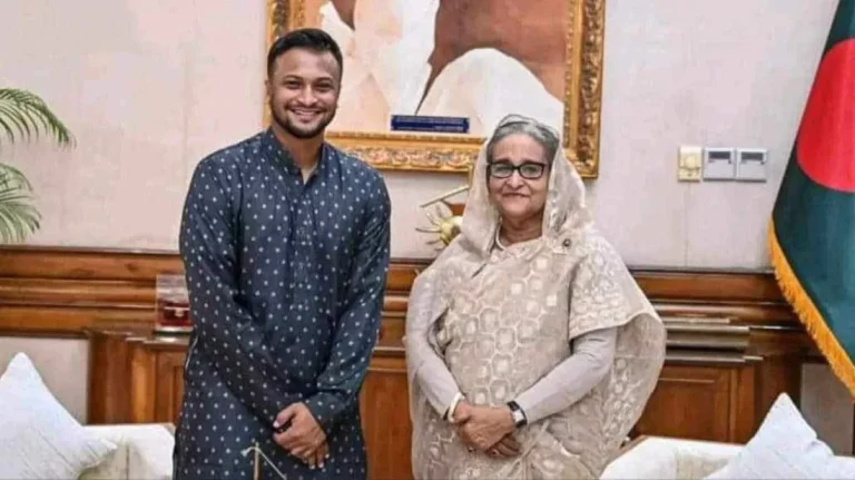 শেখ হাসিনার সঙ্গে সংবাদ সম্মেলনে থাকছেন সাকিব আল হাসান