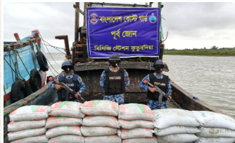চোরাচালান রোধে কোস্ট গার্ডের অভিযান; মায়ানমারে পাচারকালে বিপুল পরিমাণ সিমেন্ট ও সার জব্দ